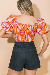 A WORLD OF GOOD WOVEN CROP TOP - Flying Tomato - Flyclothing LLC