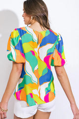 COASTAL VIBES WOVEN TOP - Flying Tomato - Flyclothing LLC