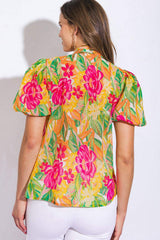 DAY DOWNTOWN WOVEN TOP - Flying Tomato - Flyclothing LLC