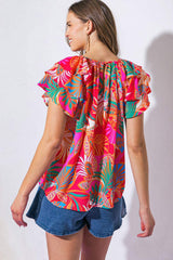 ON MY MIND RED WOVEN TOP - Flying Tomato - Flyclothing LLC