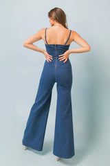 MAKING MAGIC DENIM JUMPSUIT - Flying Tomato - Flyclothing LLC
