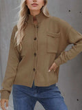 Button Up Long Sleeve Cardigan - Trendsi - Flyclothing LLC