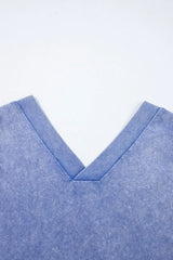 Mineral Wash Pocketed Sleeveless V Neck Loose Romper - Trendsi - Flyclothing LLC