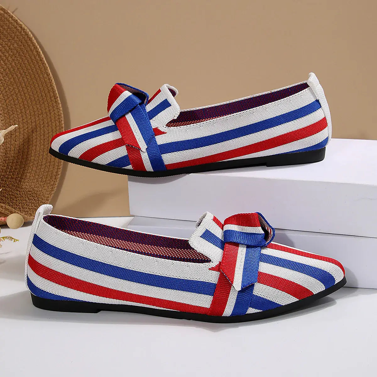 Mesh Point Toe Flat Slip-Ons - Trendsi - Flyclothing LLC
