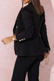 Full Size Lapel Collar Long Sleeve Blazer and Pants Set Plus Size - Trendsi - Flyclothing LLC