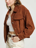 Button Up Long Sleeve Jacket - Trendsi - Flyclothing LLC