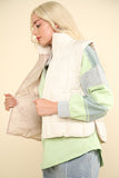 VERY J Zip Up Puffer Padded Warm Vest - Trendsi