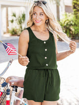 Scoop Neck Wide Strap Romper with Pockets - Trendsi - Flyclothing LLC