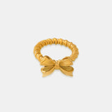 Twisted Titanium Steel Bow Ring - Trendsi - Flyclothing LLC