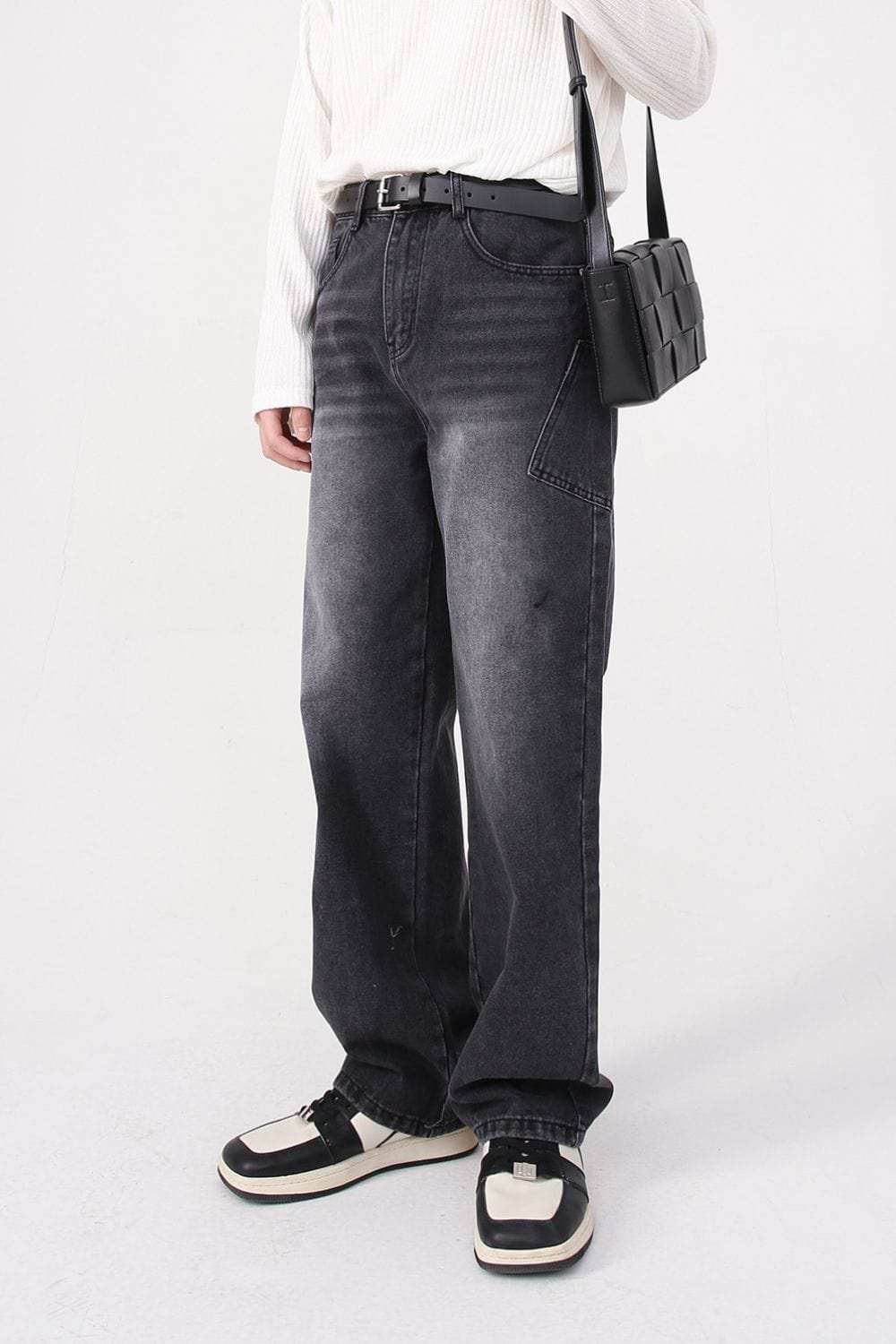 Wide Leg Men's Jeans with Pockets - Trendsi - Flyclothing LLC