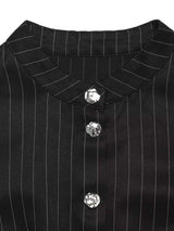 Striped Long Sleeve Peplum Blouse - Trendsi - Flyclothing LLC