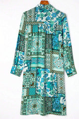 Printed Button Up Long Sleeve Cardigan - Trendsi - Flyclothing LLC