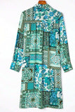 Printed Button Up Long Sleeve Cardigan - Trendsi - Flyclothing LLC
