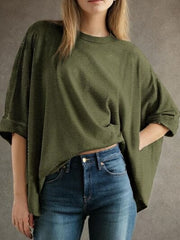 Lovelet Round Neck Half Sleeve T-Shirt - Trendsi
