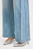 RISEN Mid Rise Wide Barrel Transferable Leg Snap Jeans - Trendsi - Flyclothing LLC