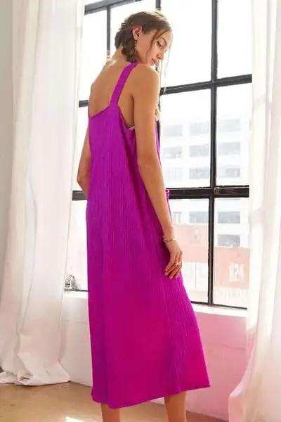 ADORA Textured Wide-Leg Jumpsuit - Trendsi - Flyclothing LLC