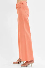 RISEN Full Size Tummy Control High Rise Wide Leg Palazzo Jeans Plus Size - Trendsi - Flyclothing LLC
