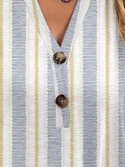 Full Size Printed Notched Short Sleeve Blouse - Trendsi