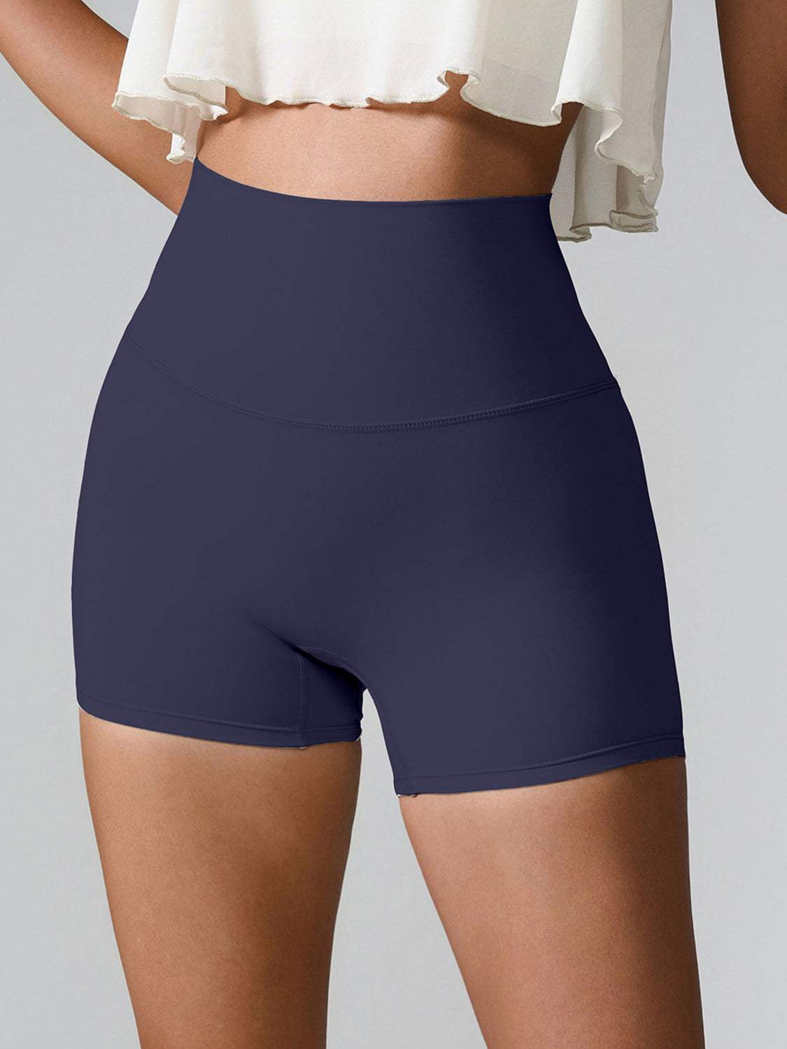 High Waist Active Shorts - Trendsi - Flyclothing LLC