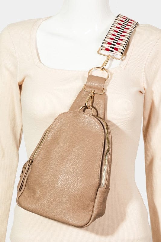 Fame Single Strap Faux Leather Sing Bag - Trendsi