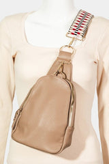Fame Single Strap Faux Leather Sing Bag - Trendsi