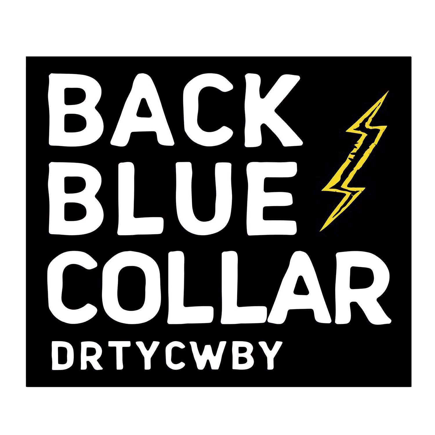 Back Blue Collar Decal - DIRTY COWBOY USA - Flyclothing LLC