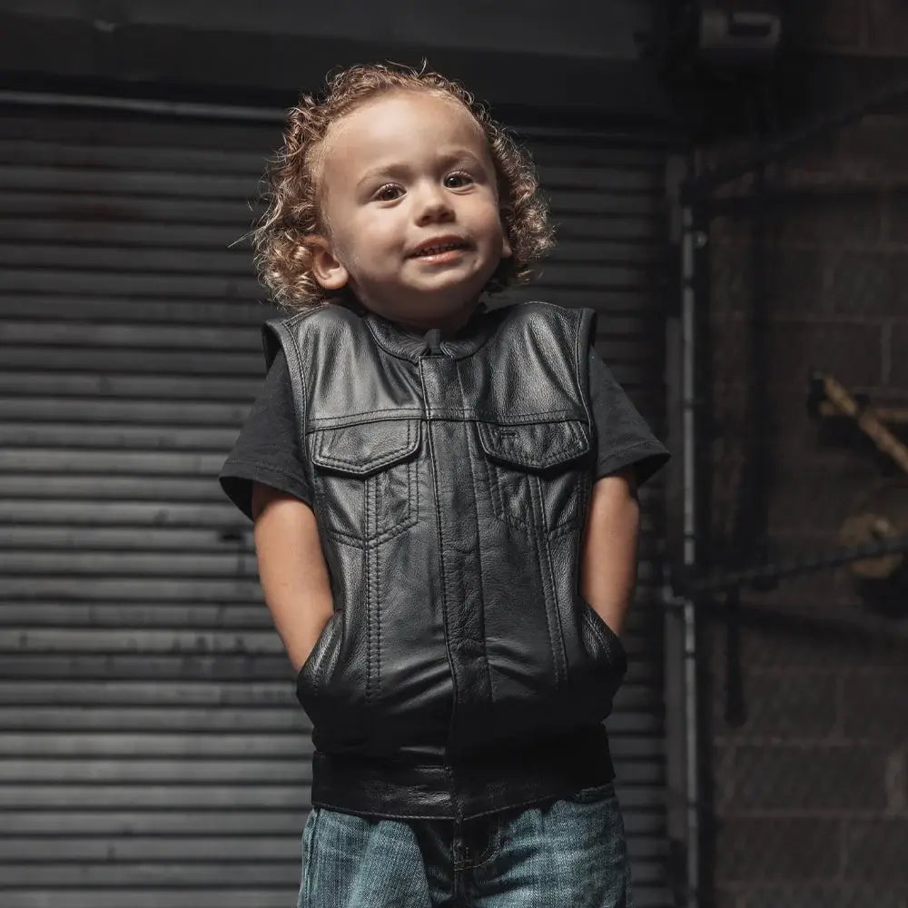 Bad Boy- Kid's Leather Vest - First Manufacturing Company - Flyclothing LLC