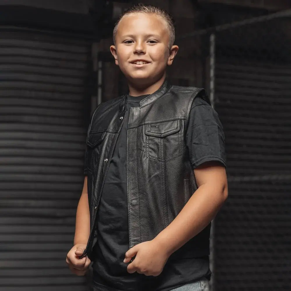 Bad Boy- Kid's Leather Vest - First Manufacturing Company - Flyclothing LLC