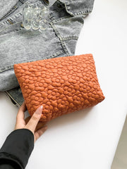 Flower Texture Polyester Clutch - Trendsi