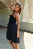 J.NNA Mesh Ruffle Tube Top Swing Dress - Trendsi - Flyclothing LLC