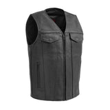 Badlands Men's Motorcycle Leather Vest - First Manufacturing Company - Flyclothing LLC