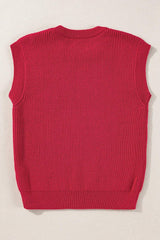 GAME DAY Round Neck Sweater Vest - Trendsi - Flyclothing LLC