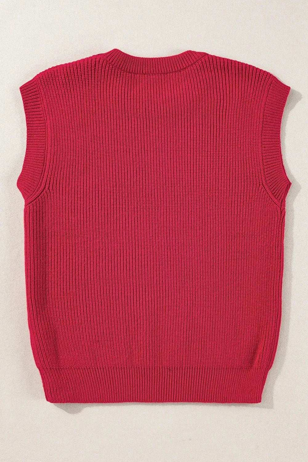 GAME DAY Round Neck Sweater Vest - Trendsi - Flyclothing LLC