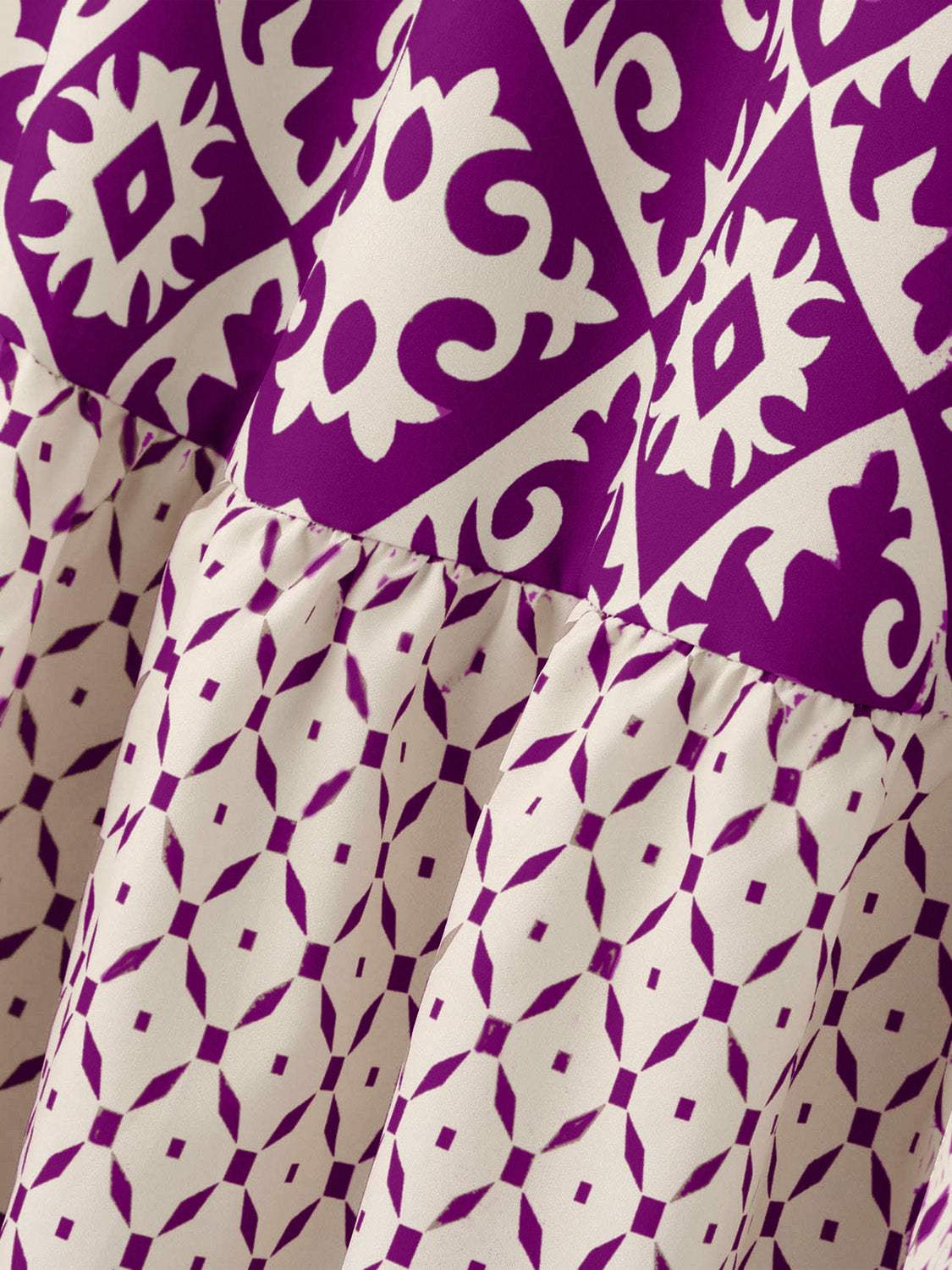 Geometric Elastic Waist Maxi Skirt - Trendsi - Flyclothing LLC