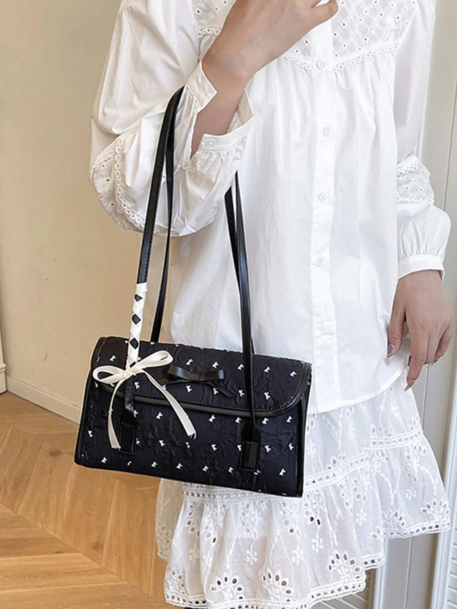 Bow PU Leather Shoulder Bag - Trendsi - Flyclothing LLC
