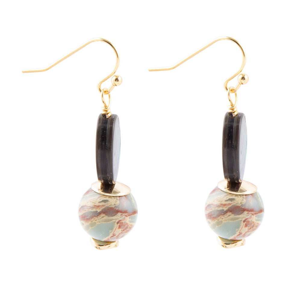 Baja Mint Jasper and Abalone Earrings - Barse Jewelry - Flyclothing LLC