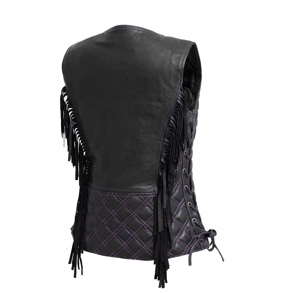 Bandida Women's Motorcycle Leather Vest - First Manufacturing Company - Flyclothing LLC