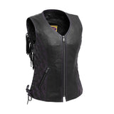 Bandida Women's Motorcycle Leather Vest - First Manufacturing Company - Flyclothing LLC