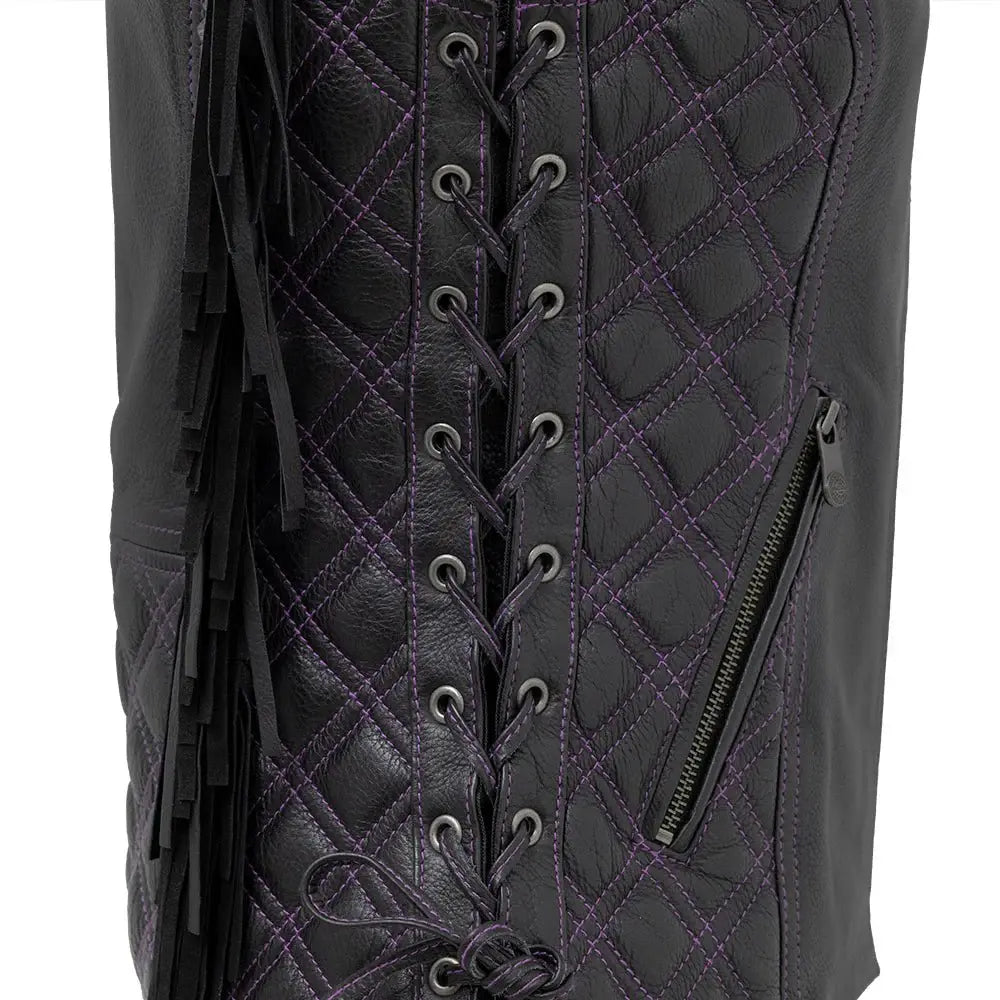 Bandida Women's Motorcycle Leather Vest - First Manufacturing Company - Flyclothing LLC