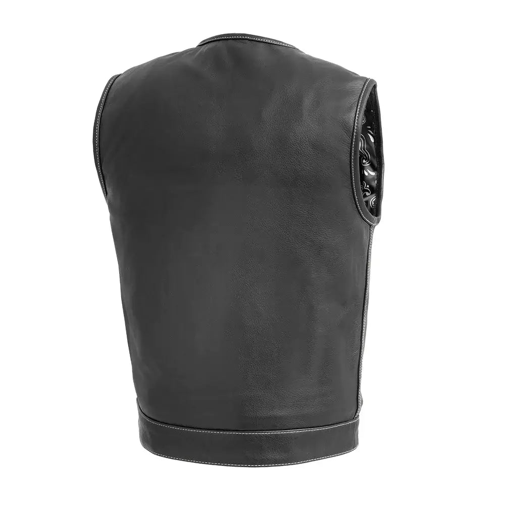 Bandit Men's Leather Motorcycle Vest - First Manufacturing Company - Flyclothing LLC