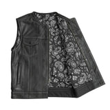 Bandit Men's Leather Motorcycle Vest - First Manufacturing Company - Flyclothing LLC
