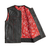 Bandit Men's Leather Motorcycle Vest - First Manufacturing Company - Flyclothing LLC