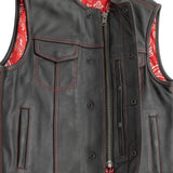 Bandit Men's Leather Motorcycle Vest - First Manufacturing Company - Flyclothing LLC