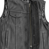 Bandit Men's Leather Motorcycle Vest - First Manufacturing Company - Flyclothing LLC