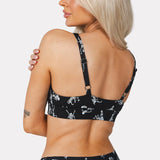 The Bare Back Bones | Glow In The Dark Skeletons Boob Hammock™ Plunge Bralette - Shinesty - Flyclothing LLC