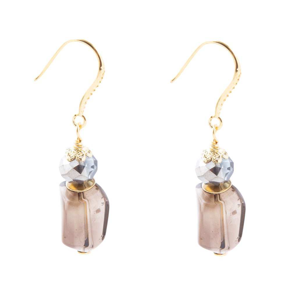 Baron Smoky Quartz Drop Earrings - Barse Jewelry - Flyclothing LLC