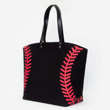 Baseball Stitch Large Tote Bag / Shoulder Bag - Madeline Love - Flyclothing LLC
