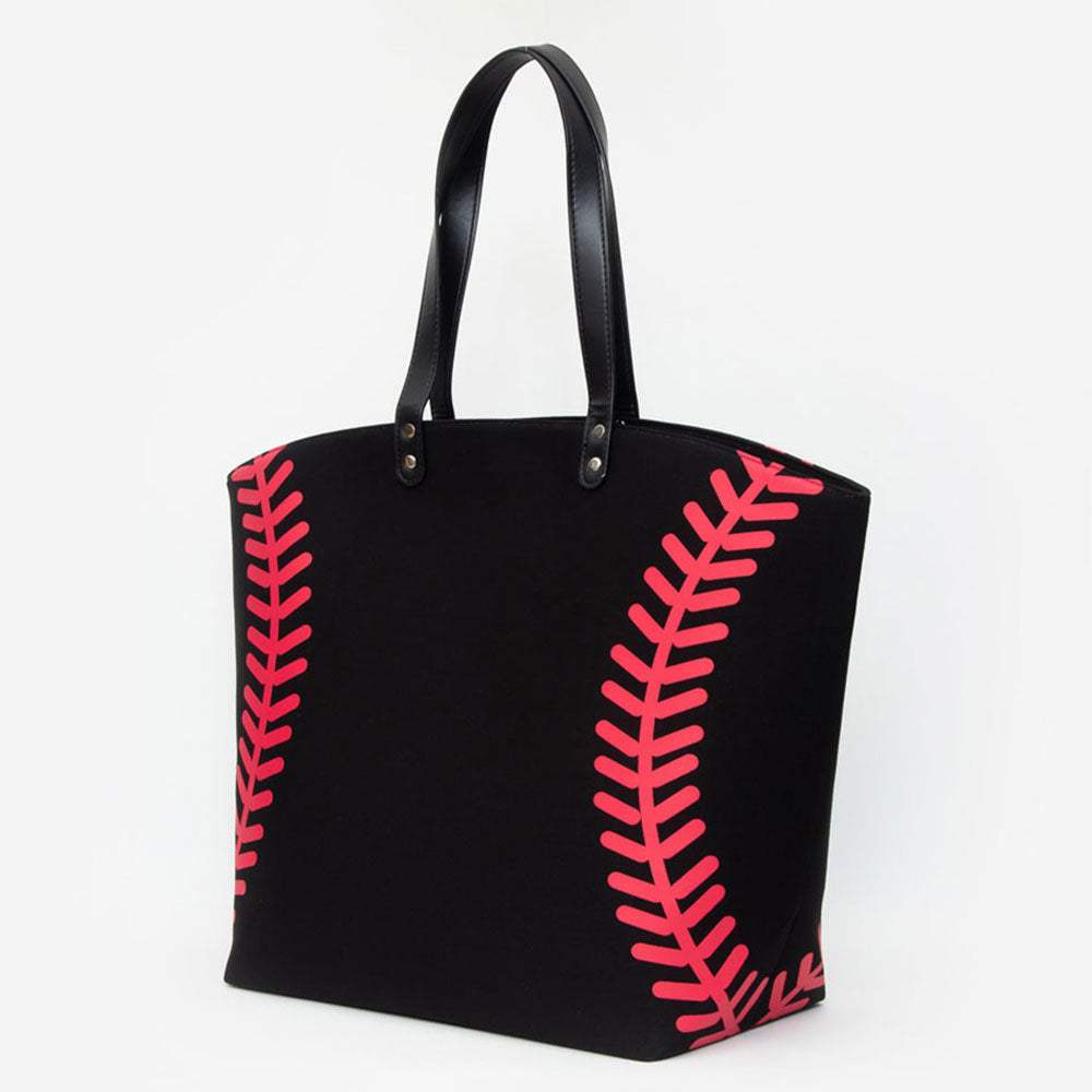 Baseball Stitch Large Tote Bag / Shoulder Bag - Madeline Love - Flyclothing LLC