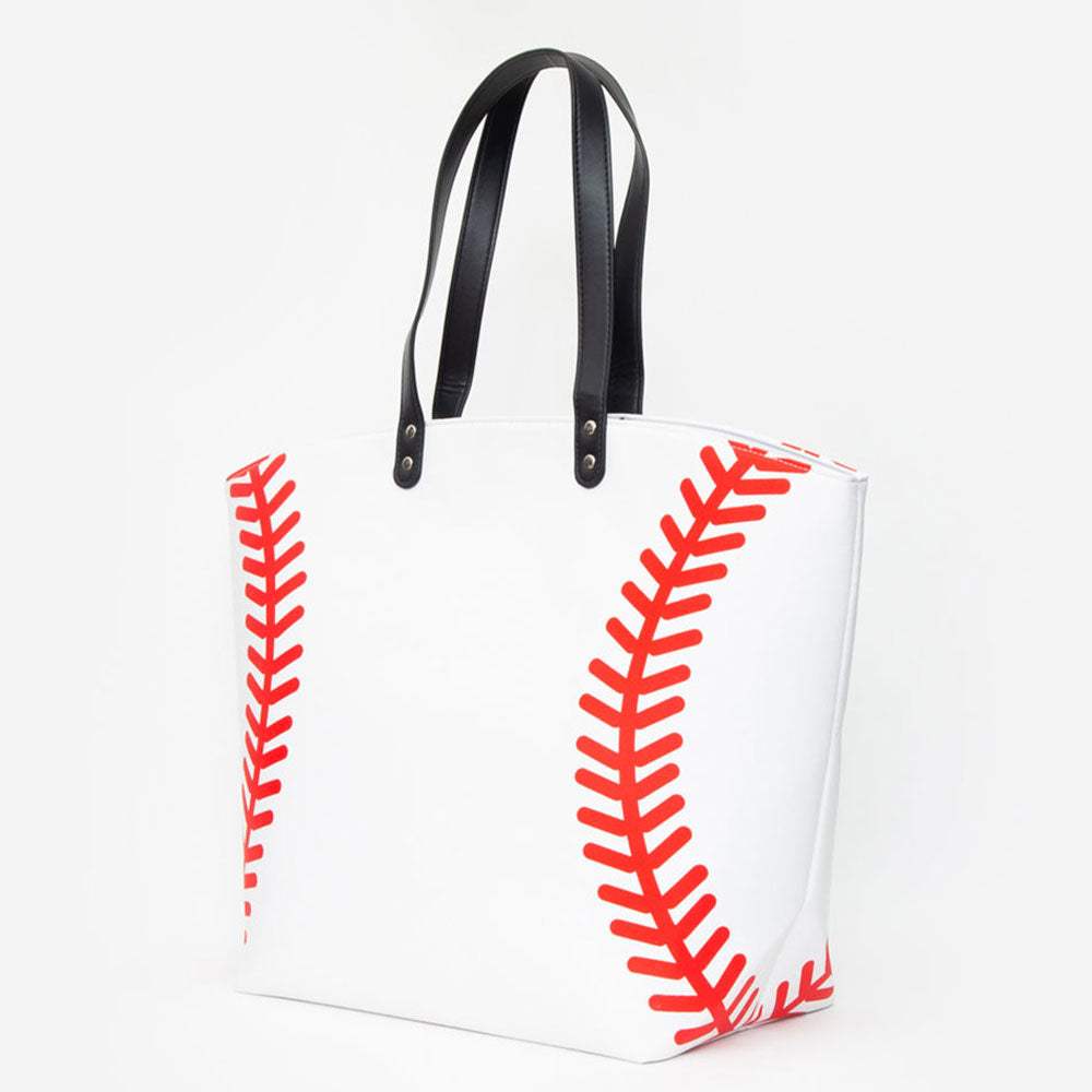 Baseball Stitch Large Tote Bag / Shoulder Bag - Madeline Love - Flyclothing LLC