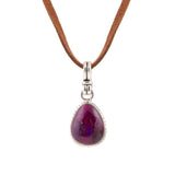 Basic Purple Turquoise and Sterling Silver Pendant Necklace - Barse Jewelry - Flyclothing LLC